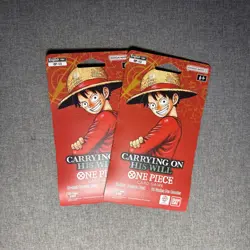 One Piece Carrying On His Will Sleeved Booster Pack Lot of 2 OP-13 ENGLISH - Image 1
