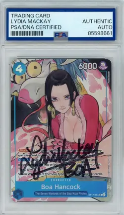 PSA Authentic Signed Lydia Mackay Boa Hancock (Illustration Box Vol.1) ST17-004 - Image 1
