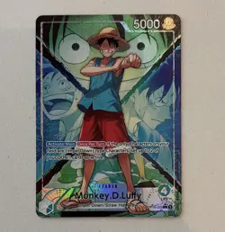 One Piece Monkey D. Luffy OP16-022 OP-16 Leader alt Art Holo EN PSA 10 worthy - Image 1