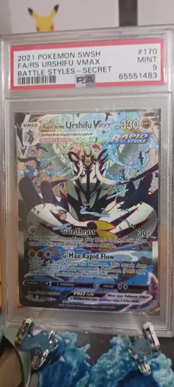 Pokemon Battle Styles Secret Alt Rapid Strike Urshifu VMAX 170/163 PSA 9 Mint - Image 1