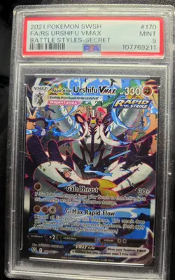 Pokemon Rapid Strike Urshifu VMAX Battle Styles Secret Alternate 170/163 PSA 9 - Image 1