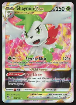 SWSH09: Brilliant Stars Shaymin VSTAR #014/172 Pokemon Card - Image 1