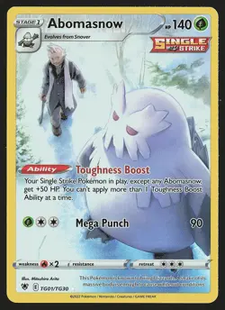 SWSH10: Astral Radiance Trainer Gallery Abomasnow #TG01/TG30 Pokemon Card - Image 1