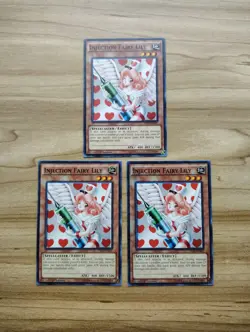 Yu-Gi-Oh! - Injection Fairy Lily 3x - Full Playset Of Cards - Commons - Image 2