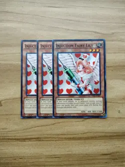 Yu-Gi-Oh! - Injection Fairy Lily 3x - Full Playset Of Cards - Commons - Image 4