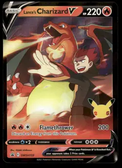 Pokemon Cards Lance's Charizard V SWSH133 Celebrations Promo NM *22 - Image 1