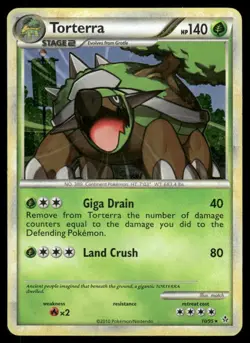 Pokemon Cards Torterra 10/95 Holo HGSS Unleashed Holo Rare MP - Image 1