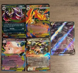 Pokemon Black Star Promo Cards Bundle Of 4 Ft Mewtwo V Promo Card Not Sealed - Image 1