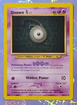 Unown Z 60/105 Neo Destiny Pokemon Card NM - Image 1