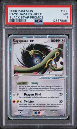 2006 POKEMON BLACK STAR PROMOS #039 RAYQUAZA EX-HOLO PSA 7 - Image 1