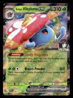 Pokemon TCG #003/217 Erika's Vileplume ex Ascended Heros - Image 1