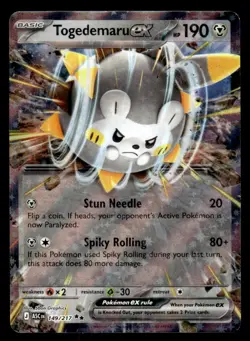 Pokemon TCG #149/217 Togedemaru ex Ascended Heros - Image 1