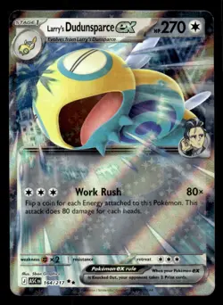 Pokemon TCG #164/217 Larry's Dudunsparce ex Ascended Heros - Image 1