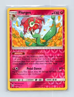 Florges 152/236 Holo Rare Cosmic Eclipse Pokemon Reverse Holo Lightly Played - Image 1