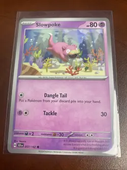 Slowpoke 057/142 SV07: Stellar Crown Common Pokemon TCG NM - Image 1