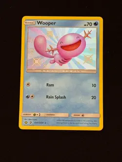 Wooper SV9/SV94 Shiny Rare Hidden Fates Shiny Vault Pokemon Card Near Mint - Image 1