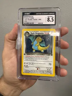 Pokemon Dark Dragonite Team Rocket 1st Edition Holo CGC 8.5 2000 5/82 CLEAN! 🧼 - Image 1