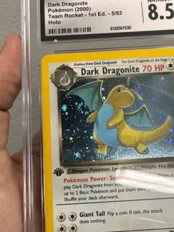 Pokemon Dark Dragonite Team Rocket 1st Edition Holo CGC 8.5 2000 5/82 CLEAN! 🧼 - Image 2