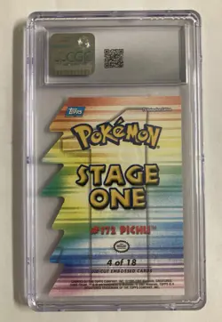 2001 Topps Pichu #4 TV Ed. - Johto League Champions - Pokemon Evolution Die Cut - Image 2
