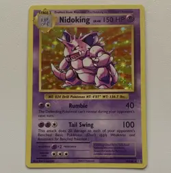 Pokemon TCG Nidoking 45/108 Evolutions Reverse Holo Holo Rare LIGHTLY PLAYED - Image 1