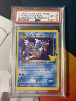 2021 Pokemon Celebrations Dark Gyarados Holo Classic Collection PSA 10 - Image 1