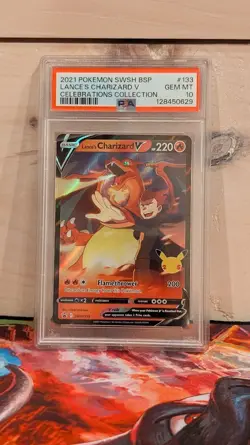 2021 Pokemon Lance's Charizard V Sword & Shield Promo SWSH133 PSA 10 - Image 1