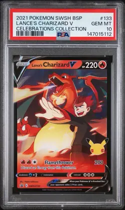 2021 Pokemon SWSH BSP Lances Charizard V Celebration Collection #133 PSA 10 - Image 1