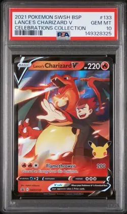 PSA 10 Gem Mint Lance’s Charizard V SWSH133 Pokemon TCG 2021 Sword And Shield - Image 1