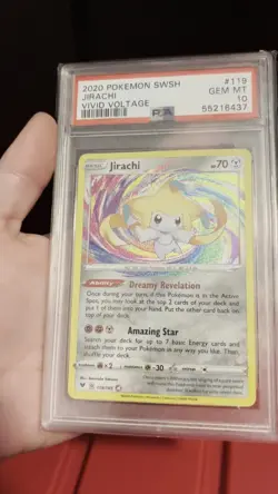 Pokemon Jirachi Vivid Voltage Amazing Rare #119 PSA 10 Gem Mint - Image 2