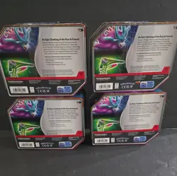 Pokemon Paradox Clash Iron Leaves ex Tin promo five packs NEW AND SEALED - Image 4