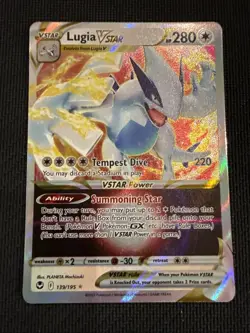 Lugia VStar 139/195 Sword & Shield Silver Tempest Holo Pokemon TCG - Image 1