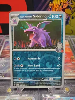 Team Rocket's Nidorino 118/182 Common Reverse Holo Pokemon TCG Destined Rivals - Image 1