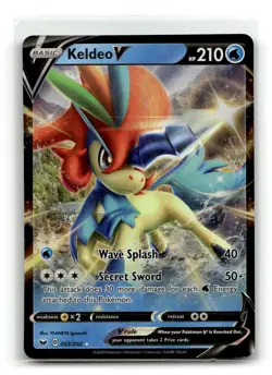 Keldeo V 053/202 Holo V Rare Sword & Shield Pokemon Holo NM - Image 1
