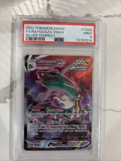 2022 POKEMON SWORD & SHIELD SILVER TEMPEST #TG20 FULL ART RAYQUAZA VMAX PSA 9 - Image 1