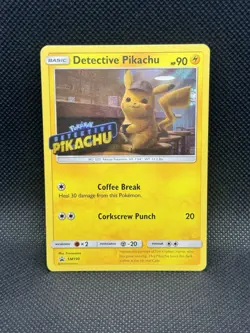 Pokemon Pikachu Stamped TCG Detective Pikachu SM190 Black Star Promo NM - Image 1