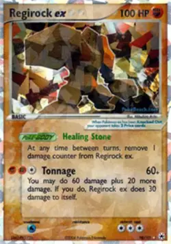 Damaged Regirock EX - 98/101 - Holo Rare EX Pokemon Hidden Legends - Image 1