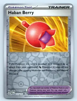 Haban Berry 111/131 Common Prismatic Evolutions Pokemon Reverse Holo Near Mint - Image 1