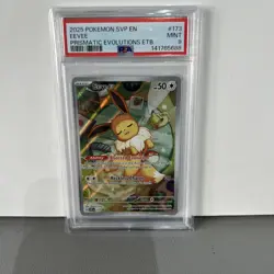Pokemon Eevee TCG SVP 173 Prismatic Evolutions ETB Promo PSA 9 - Image 1