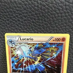Pokemon TCG XY Black Star Promo Steam Siege Lucario #XY140 Cosmos Holo - Image 2