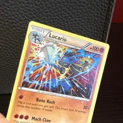 Pokemon TCG XY Black Star Promo Steam Siege Lucario #XY140 Cosmos Holo - Image 4