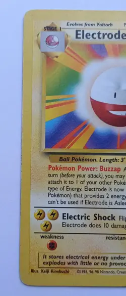Pokemon TCG Electrode 21/102 Base Set Holo WOTC Vintage 1999 LP/NM - Image 3