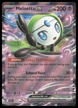 Pokemon SV: Black Bolt #044/086 Meloetta ex - Image 1