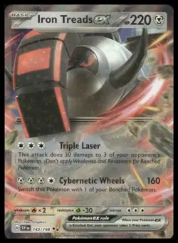 Pokemon SV01: Scarlet & Violet Base Set #143/198 Iron Treads ex - Image 1