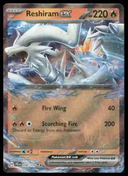 Pokemon SV09: Journey Together #030/159 Reshiram ex Holo - Image 1