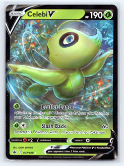 Celebi V 007/198 Holo V Rare Chilling Reign Pokemon NM - Image 1