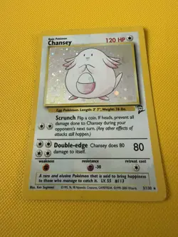 Pokemon TCG Chansey Base Set 2 Holo Unlimited Rare Card 3/130 LP Condition - Image 1