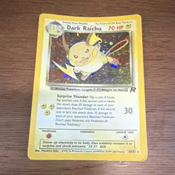 Pokemon TCG Dark Raichu 83/82 Team Rocket Holo English Secret Rare 2000 70HP - Image 1