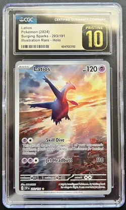 Pokemon TCG Latios 203/191 CGC Pristine 10 Surging Sparks - Image 1