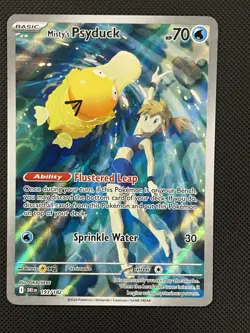 Pokemon TCG Misty's Psyduck 193/182 Destined Rivals Illustration Rare Card - Image 1