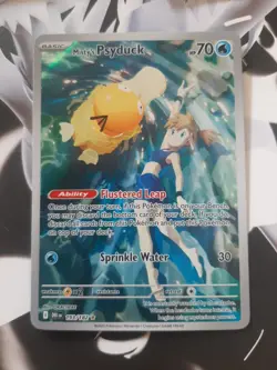 Pokemon TCG Misty's Psyduck Destined Rivals 193/182 Illustration Rare Mint Card - Image 1